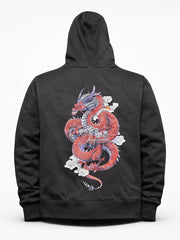 SVE Red Dragon Japanese Zip-Up Hoodie