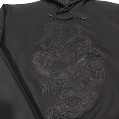 SVE Hoodie (Black On Black) Cobra & Skull Full Embroidered (Pre-Order)